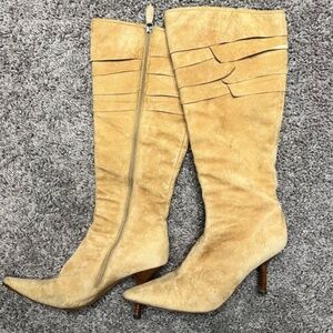 GCI Collezione “Grant” Tall Shaft Suede Stiletto Boots Size 8